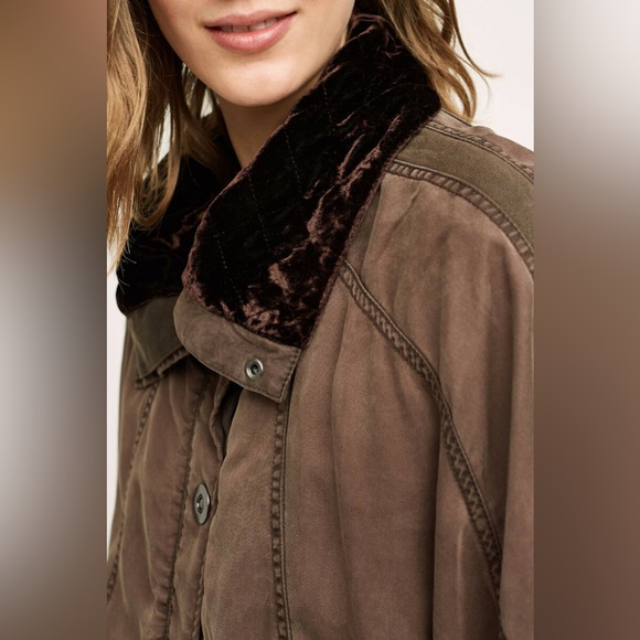 Anthropologie HEI HEI Velvet Trim Todra Cape Jacket SZ XS/S - Picture 4 of 14